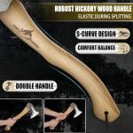 Purple Dragon Camping Hatchet 14.7 Inch Hand Forged Splitting Axe - Outdoor Wood Splitting Chopping & Carving Tool with Leather Sheath Bushcraft Survival Wooden for Men and Women