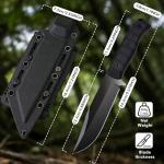 Sinkzaico SK2 Fixed Blade Knife 4Cr13 Steel Blade Nylon Fiberglass Handle Full Tang EDC Tool Knifes for Outdoor Camping Hunting Fishing Hiking