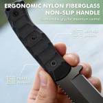 Sinkzaico SK2 Fixed Blade Knife 4Cr13 Steel Blade Nylon Fiberglass Handle Full Tang EDC Tool Knifes for Outdoor Camping Hunting Fishing Hiking