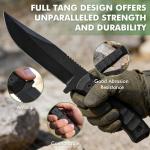 Sinkzaico SK2 Fixed Blade Knife 4Cr13 Steel Blade Nylon Fiberglass Handle Full Tang EDC Tool Knifes for Outdoor Camping Hunting Fishing Hiking