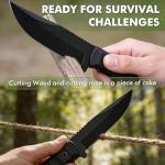 Sinkzaico SK2 Fixed Blade Knife 4Cr13 Steel Blade Nylon Fiberglass Handle Full Tang EDC Tool Knifes for Outdoor Camping Hunting Fishing Hiking