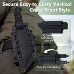 Sinkzaico SK2 Fixed Blade Knife 4Cr13 Steel Blade Nylon Fiberglass Handle Full Tang EDC Tool Knifes for Outdoor Camping Hunting Fishing Hiking