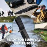 Sinkzaico SK2 Fixed Blade Knife 4Cr13 Steel Blade Nylon Fiberglass Handle Full Tang EDC Tool Knifes for Outdoor Camping Hunting Fishing Hiking