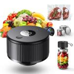 Upgraded 3-in-1 Electric Mason Jar Vacuum Sealer Kit for Mason Jars, Food Savers & Containers | Food Preservation System for Kitchen | Ideal for Canning Jams, Pickles, Dry Foods, Grains & Leftovers