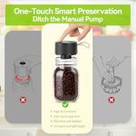 Upgraded 3-in-1 Electric Mason Jar Vacuum Sealer Kit for Mason Jars, Food Savers & Containers | Food Preservation System for Kitchen | Ideal for Canning Jams, Pickles, Dry Foods, Grains & Leftovers