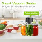 Upgraded 3-in-1 Electric Mason Jar Vacuum Sealer Kit for Mason Jars, Food Savers & Containers | Food Preservation System for Kitchen | Ideal for Canning Jams, Pickles, Dry Foods, Grains & Leftovers