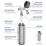 Philips BPA-Free Water Bottle with Filter, 22 oz