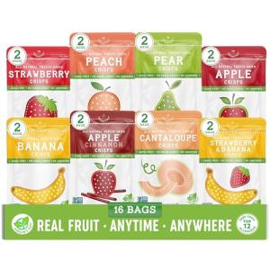 Nature's Turn Freeze-Dried Fruit Snacks, Mega Variety Pack of 16 (0.53 oz Each)