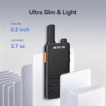 Retevis RT22P,New Version of RT22(2.0),Rechargeable Walkie Talkies for Adults,Compact FRS Two-Way Radios,VOX Handsfree,1620mAh Large Battery,USB C Charger,2 Way Radio for Small Store Hotel(4 Pack)