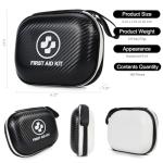 Small First Aid Kit - 185 Pieces Waterproof Emergency Kit for Home, Car, Travel, Camping, Hiking & Outdoor - Portable Hard Case Survival Kit with Premium Supplies(Black/White)
