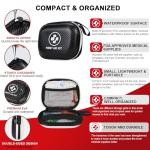 Small First Aid Kit - 185 Pieces Waterproof Emergency Kit for Home, Car, Travel, Camping, Hiking & Outdoor - Portable Hard Case Survival Kit with Premium Supplies(Black/White)