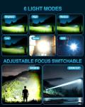 VOLISABER LED Flashlights High Lumens Rechargeable, 4000 Lumens Tactical Super Bright Flashlight with Ignition Lens, 6 Modes Waterproof Flash Light for Camping & Emergency Home Gift