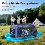 KAYINOW Emergency NOAA Weather Radio, Solar Hand Crank FM AM Radio with Bluetooth Speaker, 5000mAh Battery Powered Phone Charger, Flashlight, IPX5 Waterproof, SOS Alarm for Survival Hurricane Camping