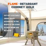 Inflatable Tent with Skylight, Quick Setup Blow Up Tents with Pump, Hot Tent with Stove Jack, Waterproof Oxford Inflatable House for Camping, Air Glamping Tents for Camping Adult 4-6 Person