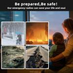 KAYINOW Emergency NOAA Weather Radio, Solar Hand Crank FM AM Radio with Bluetooth Speaker, 5000mAh Battery Powered Phone Charger, Flashlight, IPX5 Waterproof, SOS Alarm for Survival Hurricane Camping