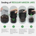 Wothfav Mason Jar Vacuum Sealer Kit, Electric Sealer for Wide, Regular Mouth Mason Jars, Portable Vacuum Sealer for Jars, Birthday Gifts for Her, Gifts for Mom, Grandma