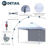 Durable 10'x10' Pop-up Canopy Tent with Sidewall