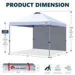 Durable 10'x10' Pop-up Canopy Tent with Sidewall