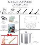Canning Pot-Canning supplies starter kit, Stainless Steel Canning Tool Kit，Water bath canner with rack for canning.