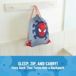 Jay Franco Marvel Spiderman Spidey Dots Slumber Sack - Cozy & Warm Kids Lightweight Slumber Bag/Sleeping Bag
