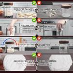 77L Sourdough Starter Jar, 35 oz Sourdough Starter Kit with Date Marker Feeding Band, Thermometer, Food-Grade Scraper, Cloth Cover and Acacia Wood Lid, Sourdough Bread Baking Supplies