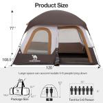 CAMEL CROWN 5/6 Person Tent Waterproof Lightweight Portable Backpacking Tent for Outdoor Camping Hiking