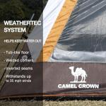 CAMEL CROWN 5/6 Person Tent Waterproof Lightweight Portable Backpacking Tent for Outdoor Camping Hiking