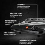 OVENTE 1000W Electric Single Burner Cooktop