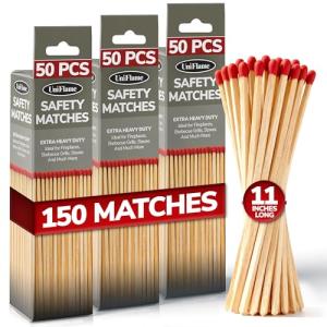 Extra Long Heavy-Duty Safety Matches - 150 Count