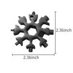3 Pack 18-in-1 Snowflake Multi Tool, Stainless Steel Snowflake Multi-Tool Bottle Opener/Flat Phillips Screwdriver Kit/Wrench, 18 in 1 Stainless Multitool (Standard, Stainless)