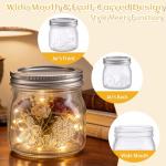 BIGIVACA 16 oz Wide Mouth Mason Jars, 12 Pack Overnight Oats Containers with Lids - Fruit Carved Design Glass Canning Jars for Food Storage, Preserving, Pickling, Meal Prep, DIY Crafts and Home Decor