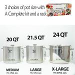 Supa Ant Canning Supplies Starter Kit with Stainless Steel Water Bath Canning Pot - XL Ladle + Measuring Cups, Funnel, Tongs, Jar Lifter and Wrench, Lid Lifter, Bubble Popper, 90x Labels (Food Grade)