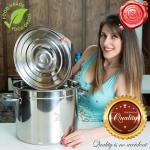 Supa Ant Canning Supplies Starter Kit with Stainless Steel Water Bath Canning Pot - XL Ladle + Measuring Cups, Funnel, Tongs, Jar Lifter and Wrench, Lid Lifter, Bubble Popper, 90x Labels (Food Grade)