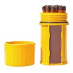 UCO Stormproof Match Kit with Waterproof Case, 25 Stormproof Matches and 3 Strikers - Yellow