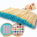 Colorful 4" Wooden Safety Matches - 100 Count