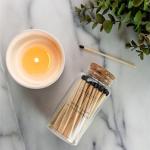 Decorative Black Wooden Safety Matches in Glass Jar