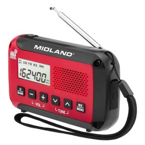 Midland® - ER10VP Weather Radio with Flashlight & Emergency Alert - AM/FM Radio - Compact and Easy to Carry - SOS Strobe Signal and Headphone Jack