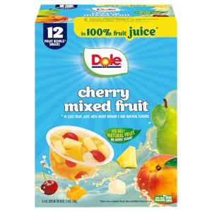 Dole Cherry Mixed Fruit Bowls - 12 Pack
