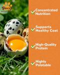PAWUP Freeze Dried Quail Egg Yolk Pet Treats, Freeze-Dried Pet Food for Dogs, Cats, Pure Fresh Ingredient, 9.2 oz, Rawhide Free, Gluten&Grain Free