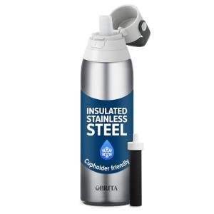 Insulated Stainless Steel Water Bottle with Straw