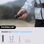 WUBEN C3 1200 Lumens Rechargeable Tactical Flashlight