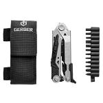 Gerber Gear Center-Drive Multitool - Includes 3.25” Outboard Knife, Pliers, Pry Bar, Bottle Opener & Awl - Comes with Bit Set & Sheath - Silver & Black