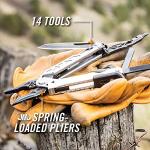 Gerber Gear Center-Drive Multitool - Includes 3.25” Outboard Knife, Pliers, Pry Bar, Bottle Opener & Awl - Comes with Bit Set & Sheath - Silver & Black