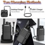 Rechargeable Walkie Talkies for Adults,Baofeng BF-V8 FRS Radios Long Range Walkie Talkie Walky Talky Family Two Way Radio USB-C 1500mAh Battery Flashlight for Hiking Camping Trip(2 Pack)