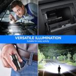 LETMY Rechargeable Flashlights High Lumens, 2 Pack 5000 Lumens Super Bright LED Tactical Flashlight, 3 Modes Samll Powerful Flash Lights with Clip, Waterproof Flashlights for Home Emergency Camping