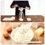 PEDOBALI 12 Pcs Complete Kefir Starter Kit with Plastic Lid, Cotton Cloth, Nylon Mesh Strainer, Cover and Wooden Spoon 64 oz Kombucha Fermenter Kit Wide Mouth Mason Jar Fermenter Jar for Home Brewing