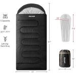 Atarashi Camping Sleeping Bag- 4 Seasons for Adults, Light, Warm, Extra-Large with Compression Sack- Great for Hiking, Backpacking & Outdoor Adventures