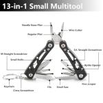 UVJNVLW 15-in-1 Full-Size Multi-Tool for DIY, Home, Garden, Outdoors & EDC, Blue - Versatile All-in-One Tool Kit