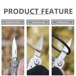 UVJNVLW 15-in-1 Full-Size Multi-Tool for DIY, Home, Garden, Outdoors & EDC, Blue - Versatile All-in-One Tool Kit