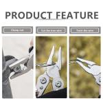 UVJNVLW 15-in-1 Full-Size Multi-Tool for DIY, Home, Garden, Outdoors & EDC, Blue - Versatile All-in-One Tool Kit